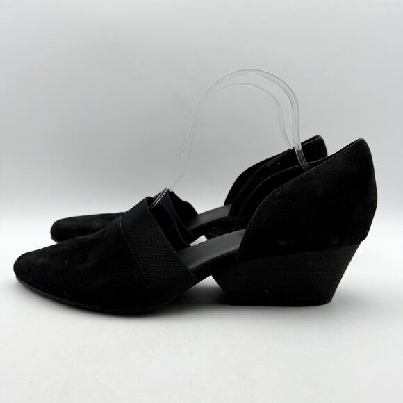 Hilly Suede d Eileen Fisher Womens Hilly d\'Orsay Pump US 11 EU 41.5 Black Suede EUC